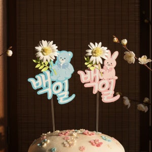 백일토퍼 100일떡 케이크 데코 파티픽