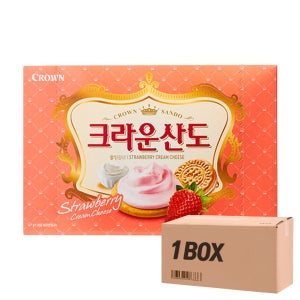 [오늘출발] 크라운산도 1박스 딸기크림치즈, 323g, 8개