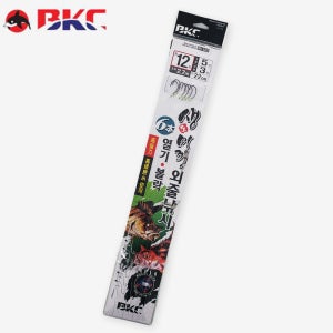 백경조침 BK-522 생미끼 6본 외줄 낚시 채비 12-5-3 볼락 열기 전갱이 백조기 선상 카드채비