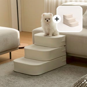 1+1 도그라피 강아지계단 애견계단 펫 라운드 폴딩스텝