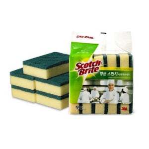 [거품풍성] 3M 스카치브라이트 항균 양면 스폰지 수세미 거품 잘나는 5개입, 20개