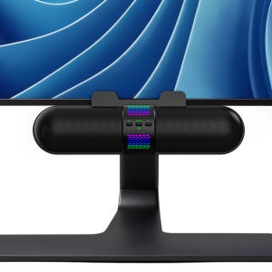 BESTISAN 2채널 멀티미디어 RGB 레인보우 LED 게이밍 블루투스 사운드바 스피커