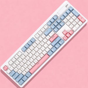 사무실용 조용한 키보드 풀배열 사무용 멤브레인 지클릭커 저소음 핑크 사무실 무소음 키보드