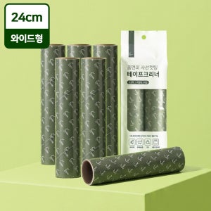 홈앤미 초강력 사선컷팅 롱 돌돌이 와이드 테이프클리너 24cm, 리필(90회분) 6개