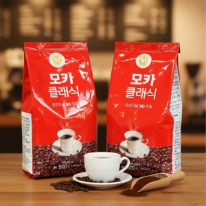 모카 클래식 오리지널SD 커피 500g 6봉 미니 자판기 원두 커피 머신 업소용 리필 봉지