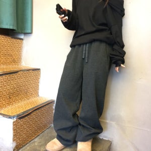 이지 웜 기모 스웻 팬츠 겨울 조거팬츠 루즈핏 캐주얼바지