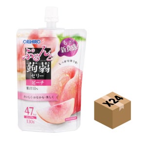 일본 곤약젤리 오리히로 스탠딩 백도 복숭아맛 130g, 24개