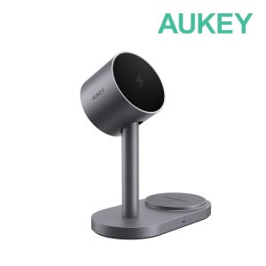 아오키 맥퓨전 2X 25W Qi2.2 2in1 맥세이프 듀얼 초고속 무선 충전스탠드 최대출력 50W