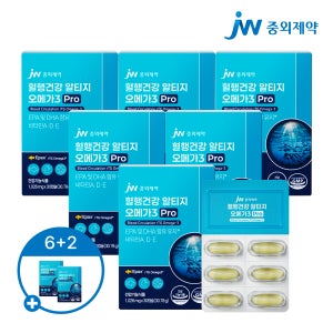 JW중외제약 혈행건강 알티지 오메가3 Pro 1026mg 30캡슐, 6개