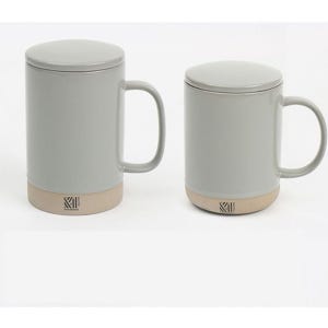 도자기 커피잔 머그잔 머그컵 유리머그컵 민트그레이 2P 유리컵 세트