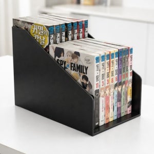 책상 책상위 책꽂이 간이 미니 책정리 2단 계단식 책꽂이 선반 책장 보관함 단품 블랙