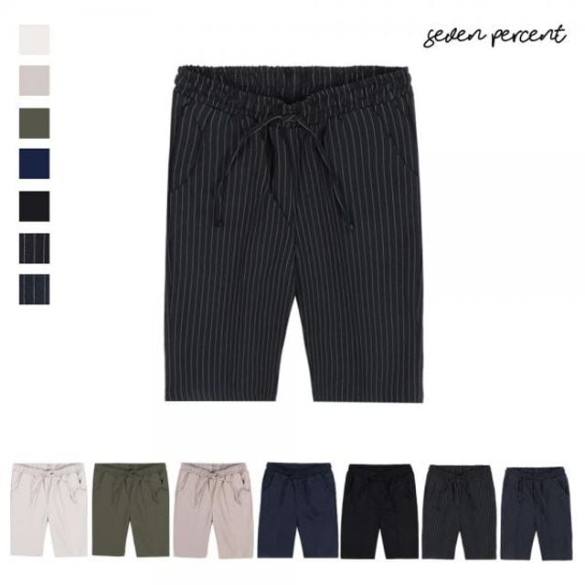 세븐퍼센트 세븐 남자 <b>쿨</b> 밴딩 슬랙스 반바지 베이지=28 <b>S</b>