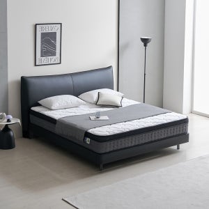 라로퍼니처 스테디 1800 가죽 호텔식 라지킹 침대 LK 유로탑 매트리스 포함