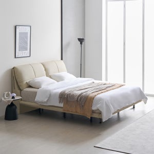 라로퍼니처 스위트 LED 1800 가죽 호텔식 라지킹 침대 LK 40T 라텍스 매트리스 포함