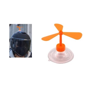 오토바이 자전거 엣지 헬멧장식 헬리콥터날개 오렌지 핼멧 인라인헬멧 배달원 라이더