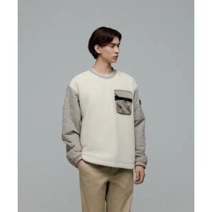 내셔널지오그래픽NATIONALGEOGRAPHIC N244MSW160 필름메이커 나이트 슛 플리스 우븐 맨투맨 IVORY