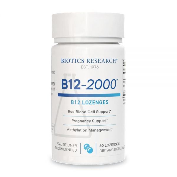 바이오틱스 리서치 <b>B122000</b> <b>비타민</b>B12 2000<b>mcg</b> B6 엽산B12 설하 캔디 메틸화 지원 고 흡수성