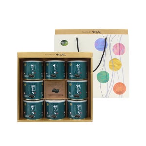 [바다소리] 올리브유와 참기름으로 구운 곱창돌김 해품은김 8캔 선물세트