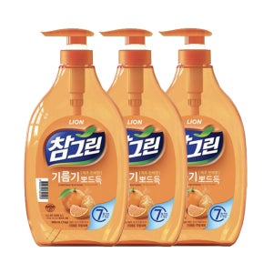 기름기제거 참그린 주방세제 천혜향기름기뽀드득 1kg 3개