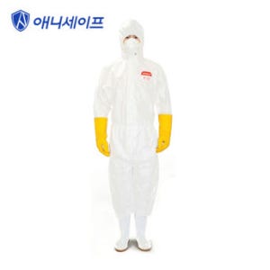 애니세이프 일회용 원피스 보호복 작업복 방진복 방역복 레벨D 방호복 SF-J300