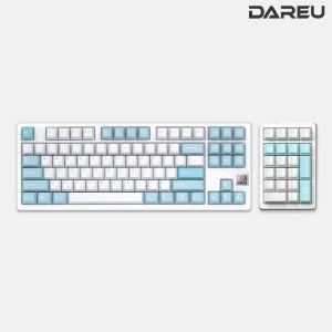 A87PRO LCD 텐키리스 키보드 EK21 넘패드 합본 아이스블루 저소음머스타드축