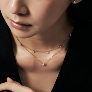 [파플] 2캐럿 4프롱 랩다이아몬드 목걸이 14K 18K