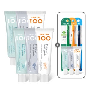 제니튼 백치약 잇몸치약 3종세트 100g 6개입 스트롱민트 블랙커런트 시린이 구취케어