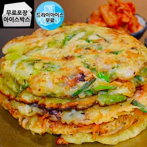 [제이케이푸드] 글로벌 오징어 부추전 1kg 냉동 전 요리 반찬 한식 대용량 간식