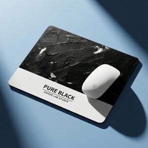 [무배당발] 유리패드 강화유리 마우스패드 게이밍 컬러시리즈 10종 PURE BLACK