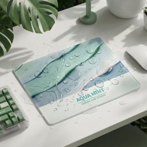 강화유리 마우스패드 유리패드 데스크테리어 PURE WHTIE, M