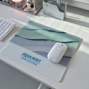 GOODSLABSTUDIO 강화 유리패드 게이밍 마우스패드 AQUA MINT, M