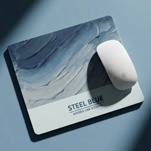 [무배당발] 유리패드 강화유리 마우스패드 게이밍 컬러시리즈 10종 STEEL BLUE