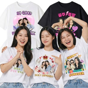 우정티셔츠 친구 14수 20수 반팔 단체티 소량 맞춤 사진티셔츠 우정티 Y2K 락티셔츠