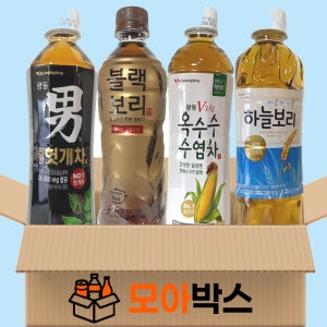 [모아박스] BEST 차 음료 500ml 페트 4종 헛개차 블랙보리 옥수수염차 하늘보리