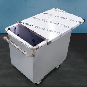 304 스테인리스 이동식 밀가루통 국내 제조 제과 제빵 업소용 가루 분리형 슬라이딩 뚜껑