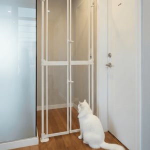 아토주 하이맥스 프리미엄 클리어 185cm 고양이 방묘문 안전문 펜스 울타리 무타공 양문형