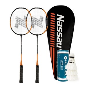 낫소 배드민턴라켓 2자루+203 셔틀콕 3입 세트초보자 입문자 학교체육