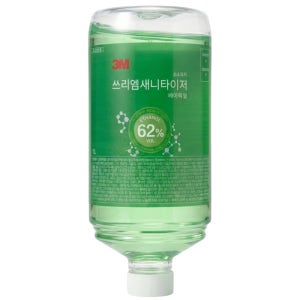 3M 손소독제 새니타이저 62% 70% 휴대용 리필용액 1000ml