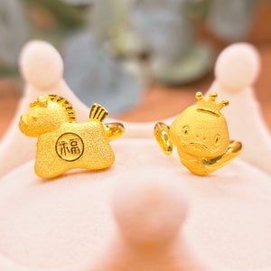 순금돌반지 아기 백일반지 뱀띠 말띠 3.75g