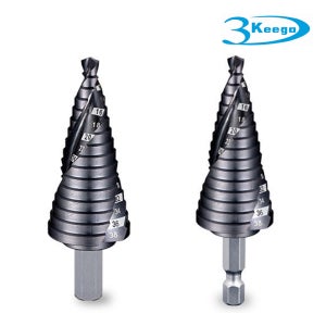 3KEEGO 스텝드릴비트 4-22mm TiAlN코팅 CBN연삭 3-Flat