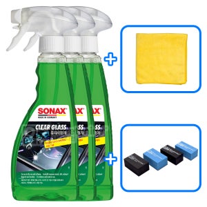 소낙스 유리세정제-500ml 3개+타월&도어가드 자동차 차량 차유리 코팅