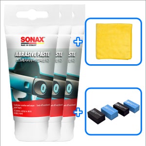 소낙스 스크래치 리무버 컴파운드-75ml 3개+타월&도어가드 자동차 미세 흡집 복원 제거