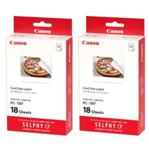 캐논 셀피 인화지 스티커용지 KC-18IF 2X3 18개, 2개