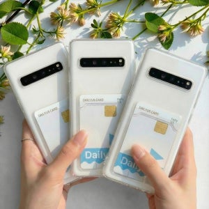 1+1+1 에어백 카드 범퍼 케이스 투명, 갤럭시S10 5G