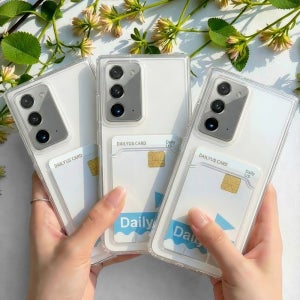 1+1+1 에어백 카드 범퍼 케이스 투명, 갤럭시 노트20