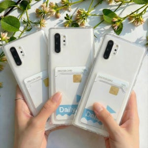 1+1+1 에어백 카드 범퍼 케이스 투명, 갤럭시 노트10