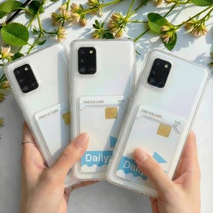 1+1+1 에어백 카드 범퍼 케이스 투명, 갤럭시A21-A21S 공용