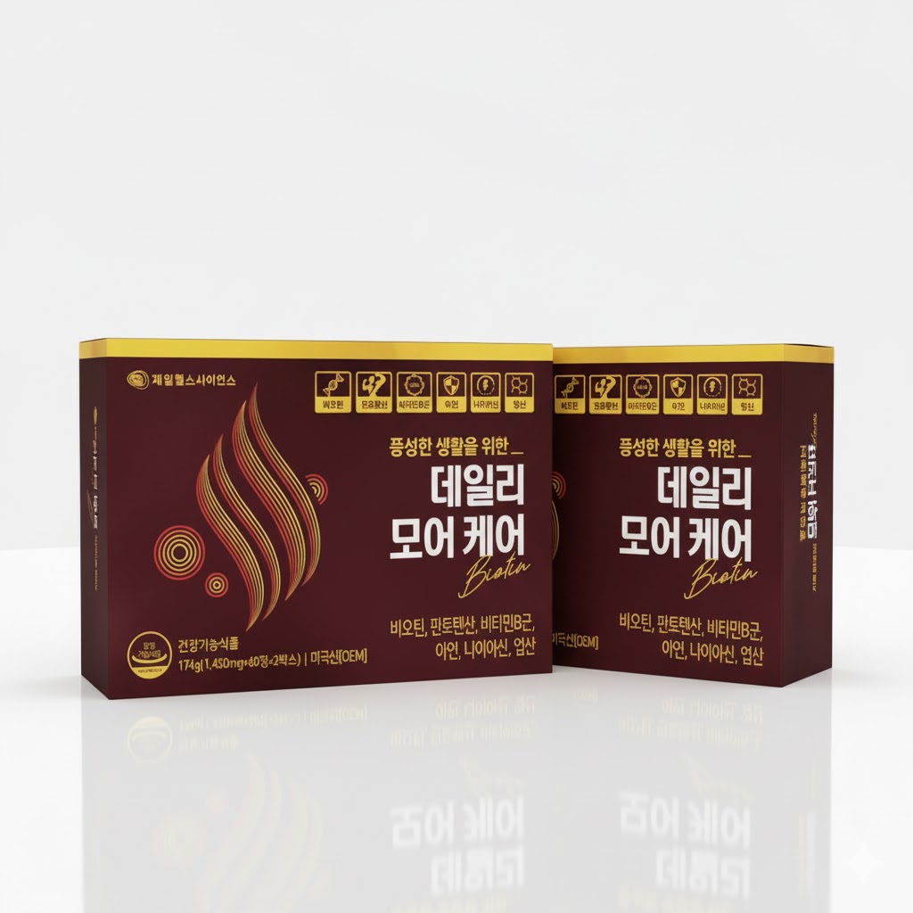 <b>제일헬스사이언스</b> 데일리모어케어 맥주효모 비오틴 탈모영양제 120정, 2개