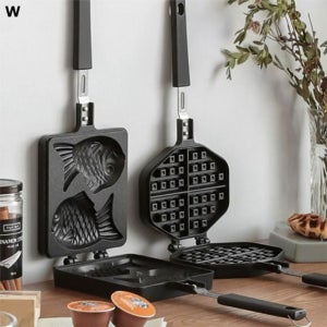 겨울간식 붕어빵팬 와플팬 코니 2구 와플 2구붕어빵팬