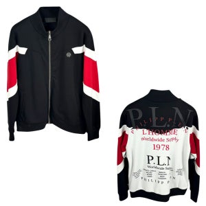 필립플레인 MJB1187 PJO002N 0213 남성 집업 자켓 블랙/레드 PHILIPP PLEIN
